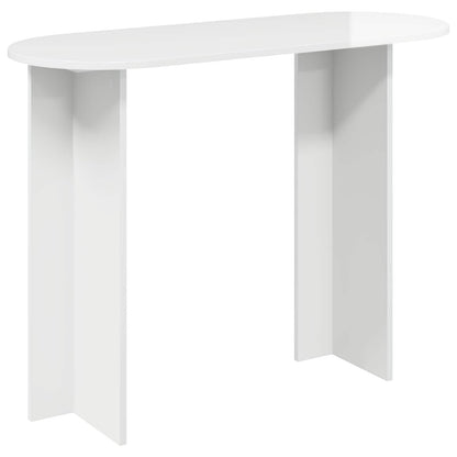 Wandtafel Hoogglans Wit 100 x 39,5 x 75 cm Bewerkt hout