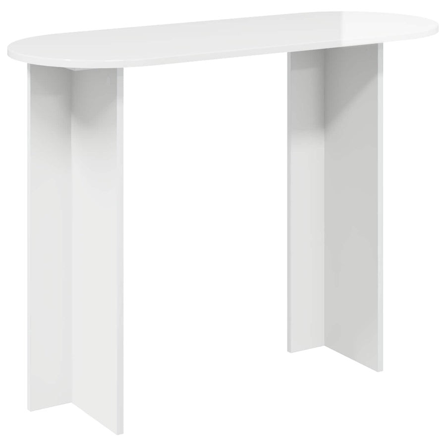 Wandtafel Hoogglans Wit 100 x 39,5 x 75 cm Bewerkt hout