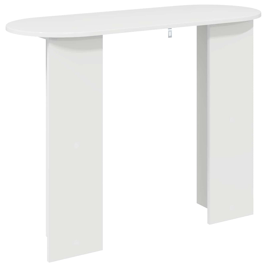 Wandtafel Hoogglans Wit 100 x 39,5 x 75 cm Bewerkt hout