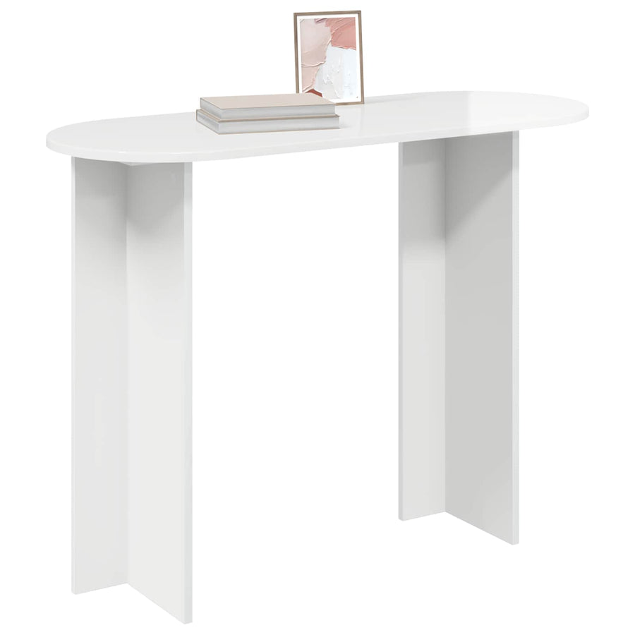 Wandtafel Hoogglans Wit 100 x 39,5 x 75 cm Bewerkt hout