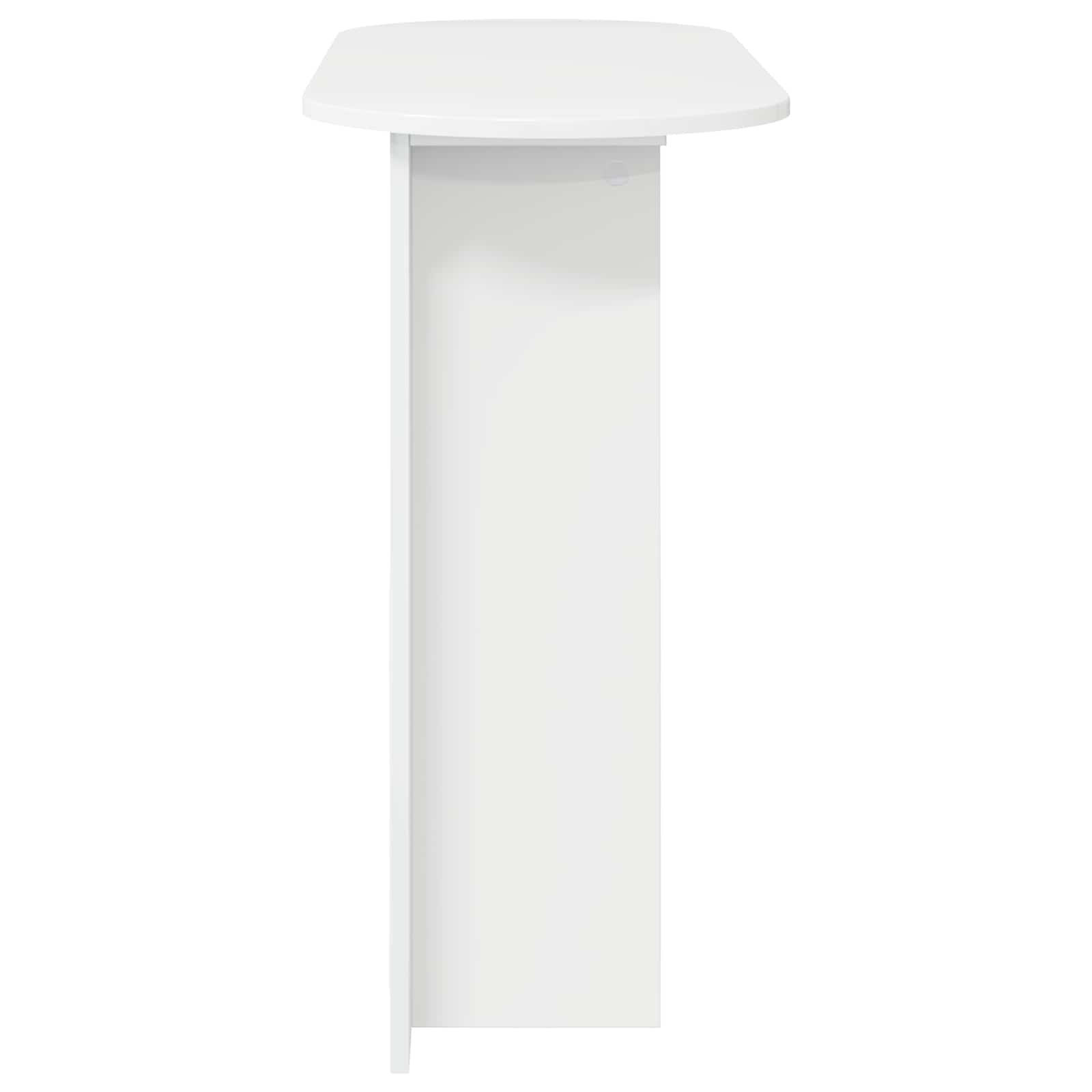Wandtafel Hoogglans Wit 100 x 39,5 x 75 cm Bewerkt hout