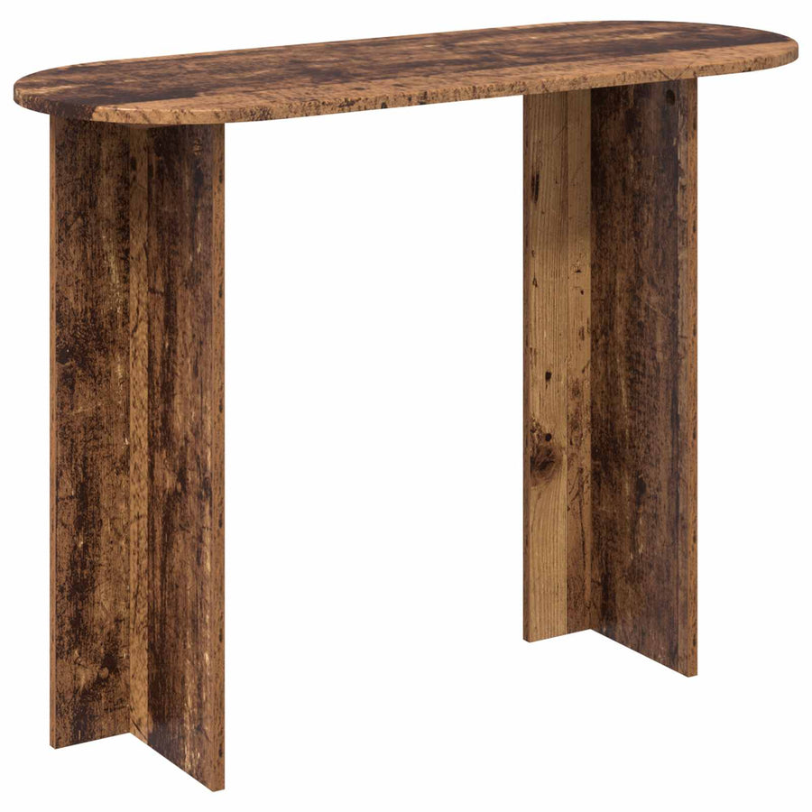 Wandtafel met opslag Oud hout 100 x 39,5 x 75 cm Bewerkt hout
