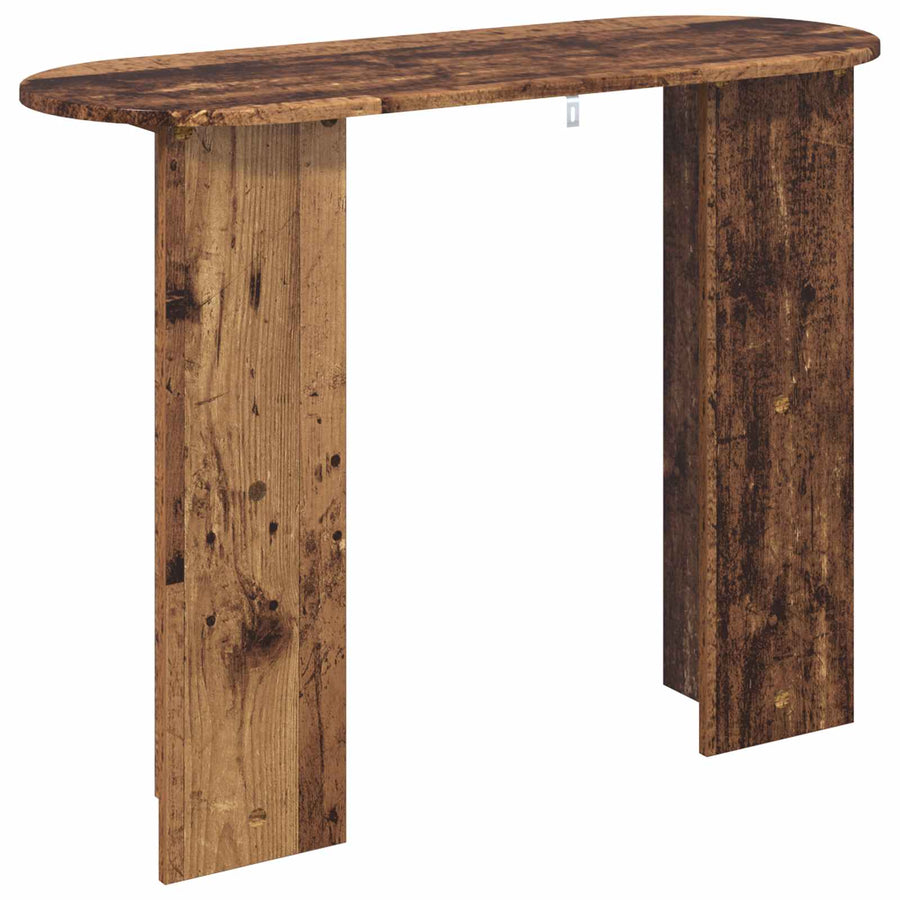 Wandtafel met opslag Oud hout 100 x 39,5 x 75 cm Bewerkt hout