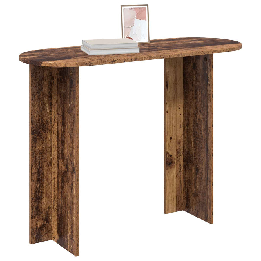 Wandtafel met opslag Oud hout 100 x 39,5 x 75 cm Bewerkt hout