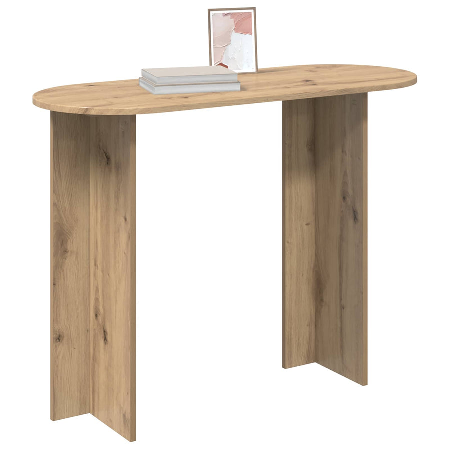 Wandtafel Artisanaal eiken 100 x 39,5 x 75 cm Bewerkt hout
