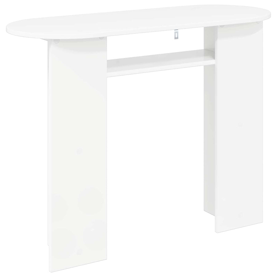 Wandtafel met opslag Wit 100 x 39,5 x 75 cm Bewerkt hout