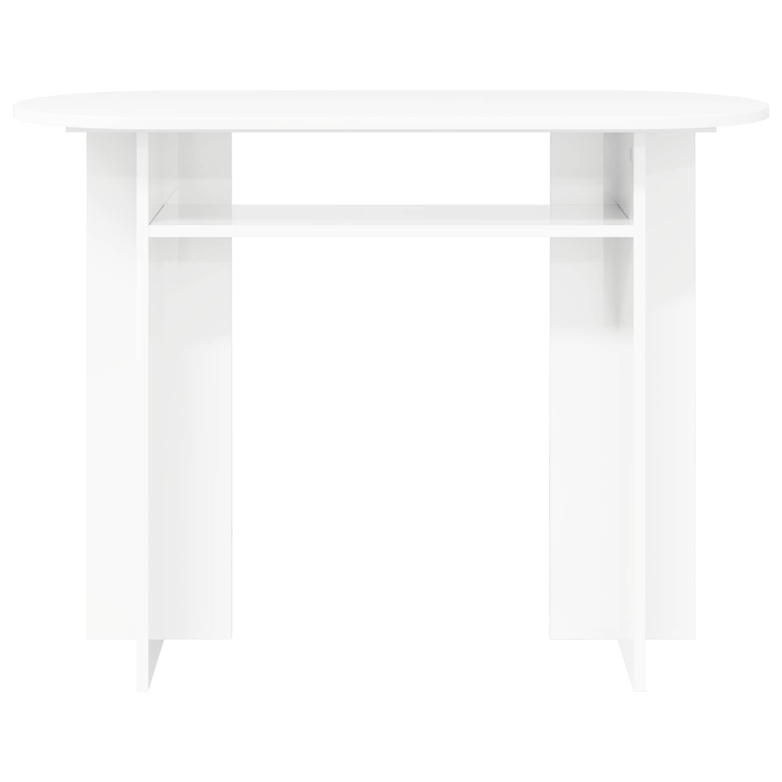 Wandtafel met opslag Wit 100 x 39,5 x 75 cm Bewerkt hout