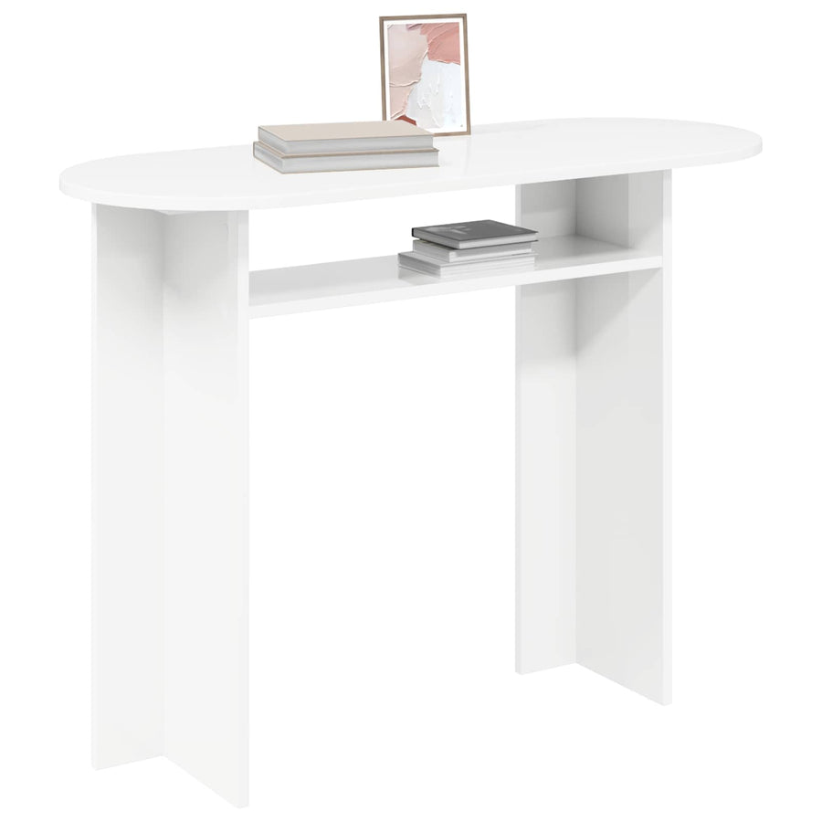 Wandtafel met opslag Wit 100 x 39,5 x 75 cm Bewerkt hout