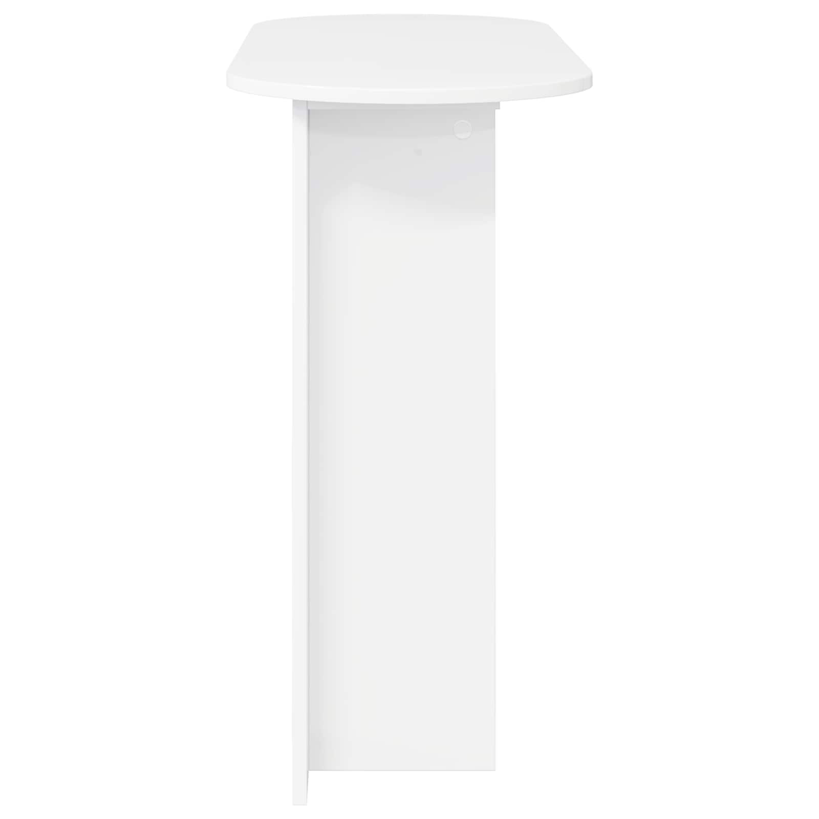 Wandtafel met opslag Wit 100 x 39,5 x 75 cm Bewerkt hout