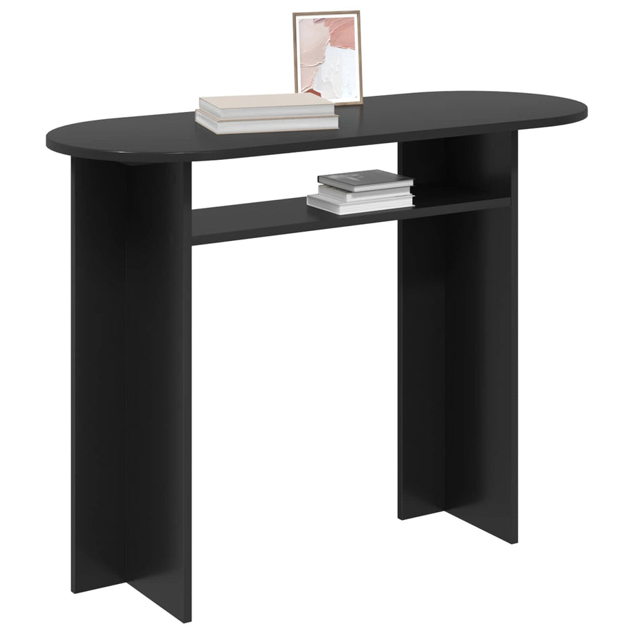 Wandtafel Zwart eiken 100 x 39,5 x 75 cm Bewerkt hout