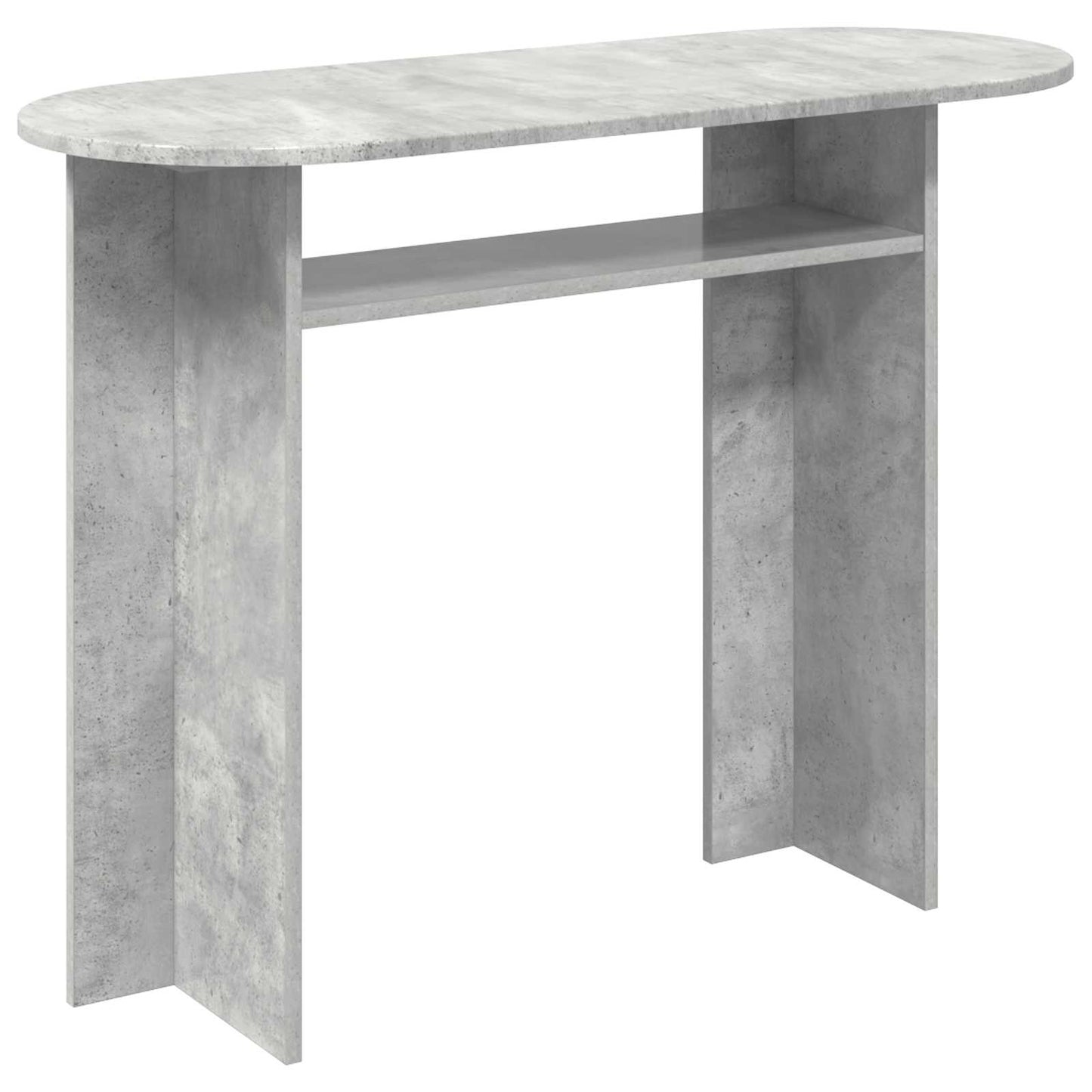 Wandtafel met opslag Betongrijs 100 x 39,5 x 75 cm Bewerkt hout