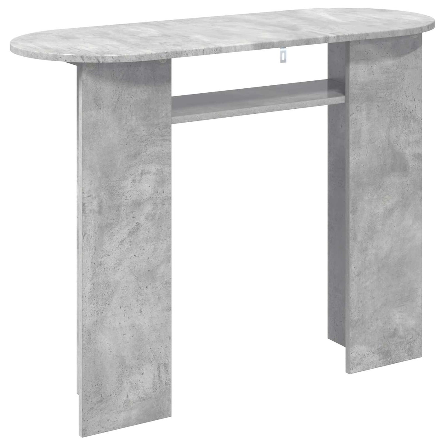 Wandtafel met opslag Betongrijs 100 x 39,5 x 75 cm Bewerkt hout