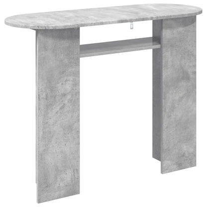 Wandtafel met opslag Betongrijs 100 x 39,5 x 75 cm Bewerkt hout