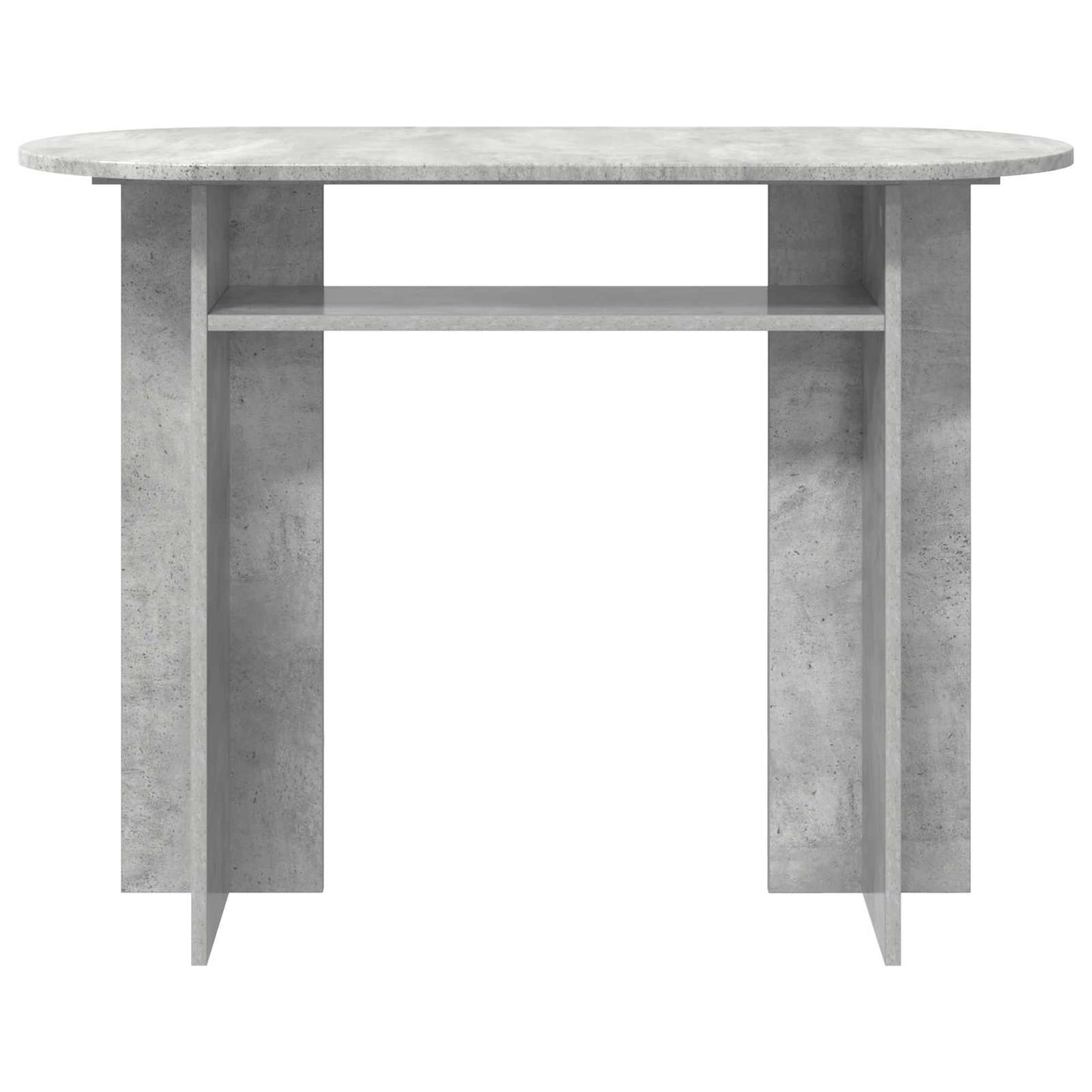Wandtafel met opslag Betongrijs 100 x 39,5 x 75 cm Bewerkt hout