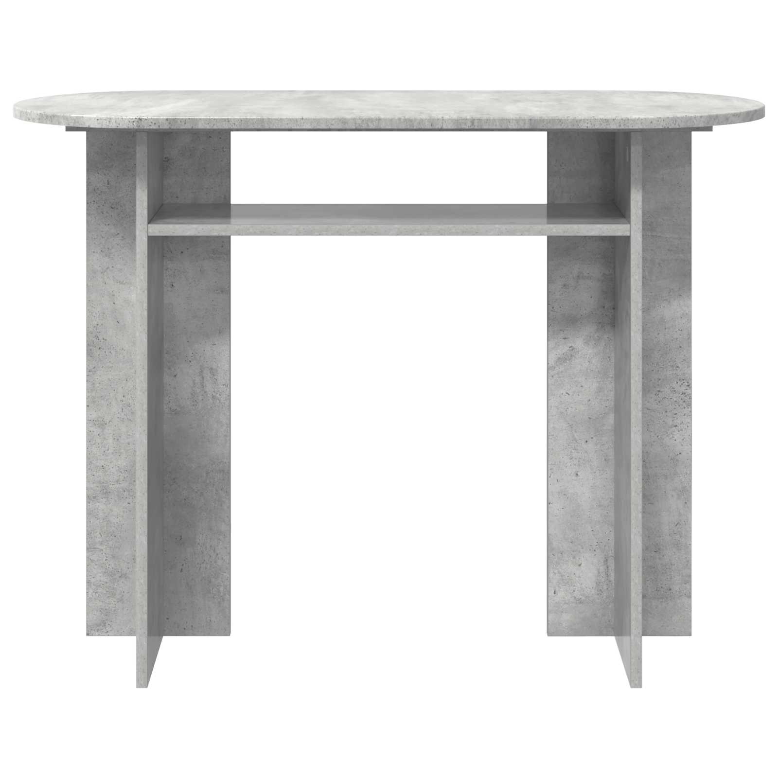 Wandtafel met opslag Betongrijs 100 x 39,5 x 75 cm Bewerkt hout