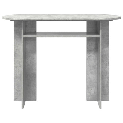 Wandtafel met opslag Betongrijs 100 x 39,5 x 75 cm Bewerkt hout