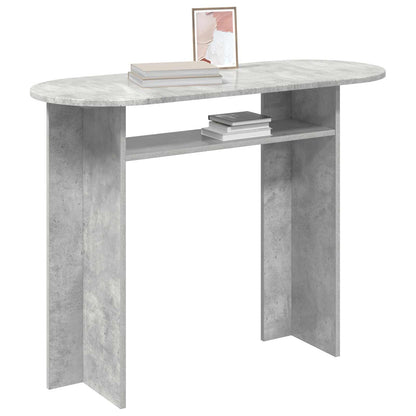 Wandtafel met opslag Betongrijs 100 x 39,5 x 75 cm Bewerkt hout