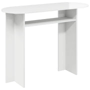 Wandtafel 100x39,5x75 cm hoogglans wit bewerkt hout