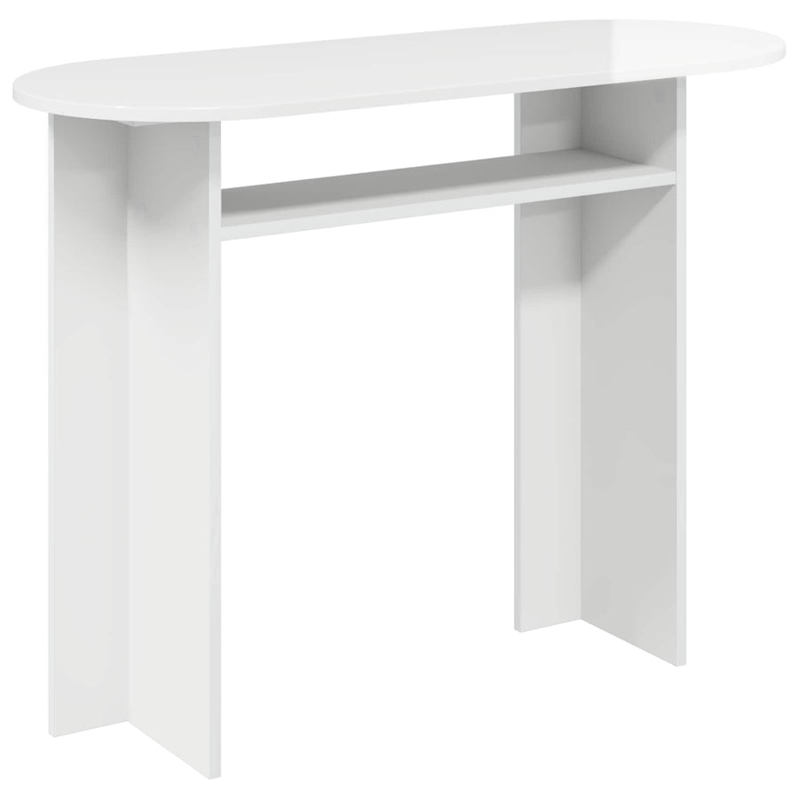 Wandtafel Hoogglans Wit 100 x 39,5 x 75 cm Bewerkt hout