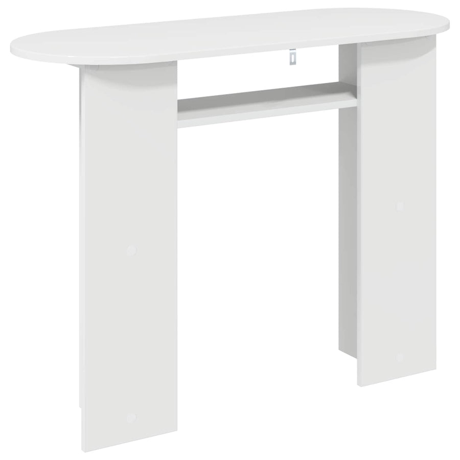 Wandtafel Hoogglans Wit 100 x 39,5 x 75 cm Bewerkt hout