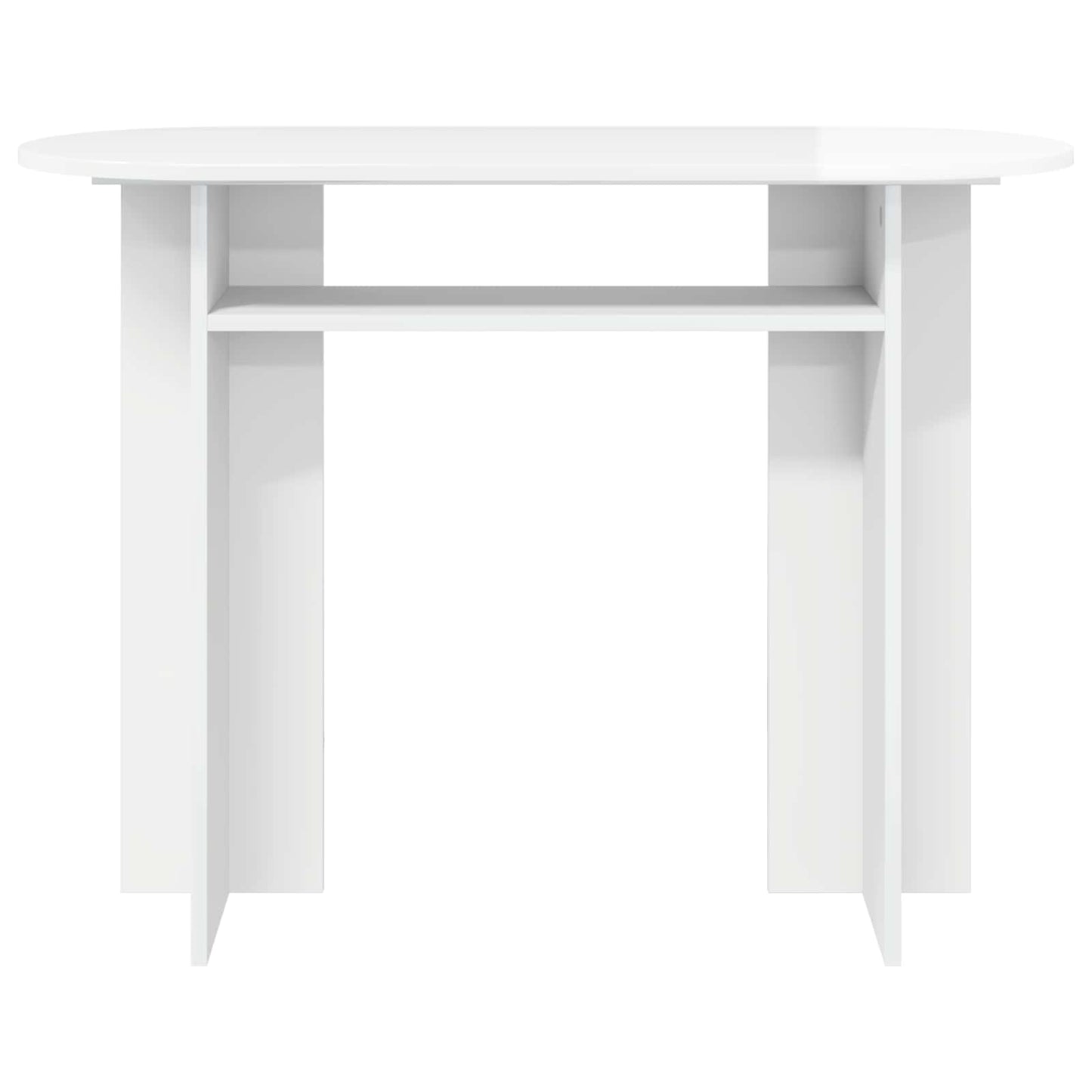 Wandtafel Hoogglans Wit 100 x 39,5 x 75 cm Bewerkt hout