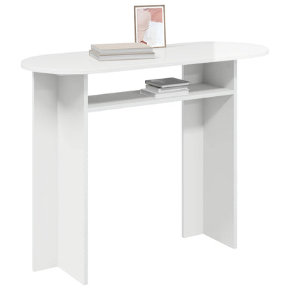 Wandtafel Hoogglans Wit 100 x 39,5 x 75 cm Bewerkt hout
