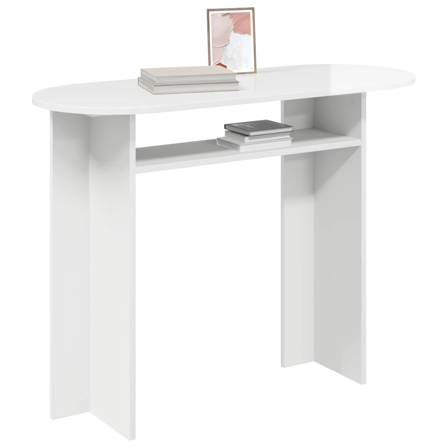 Wandtafel Hoogglans Wit 100 x 39,5 x 75 cm Bewerkt hout