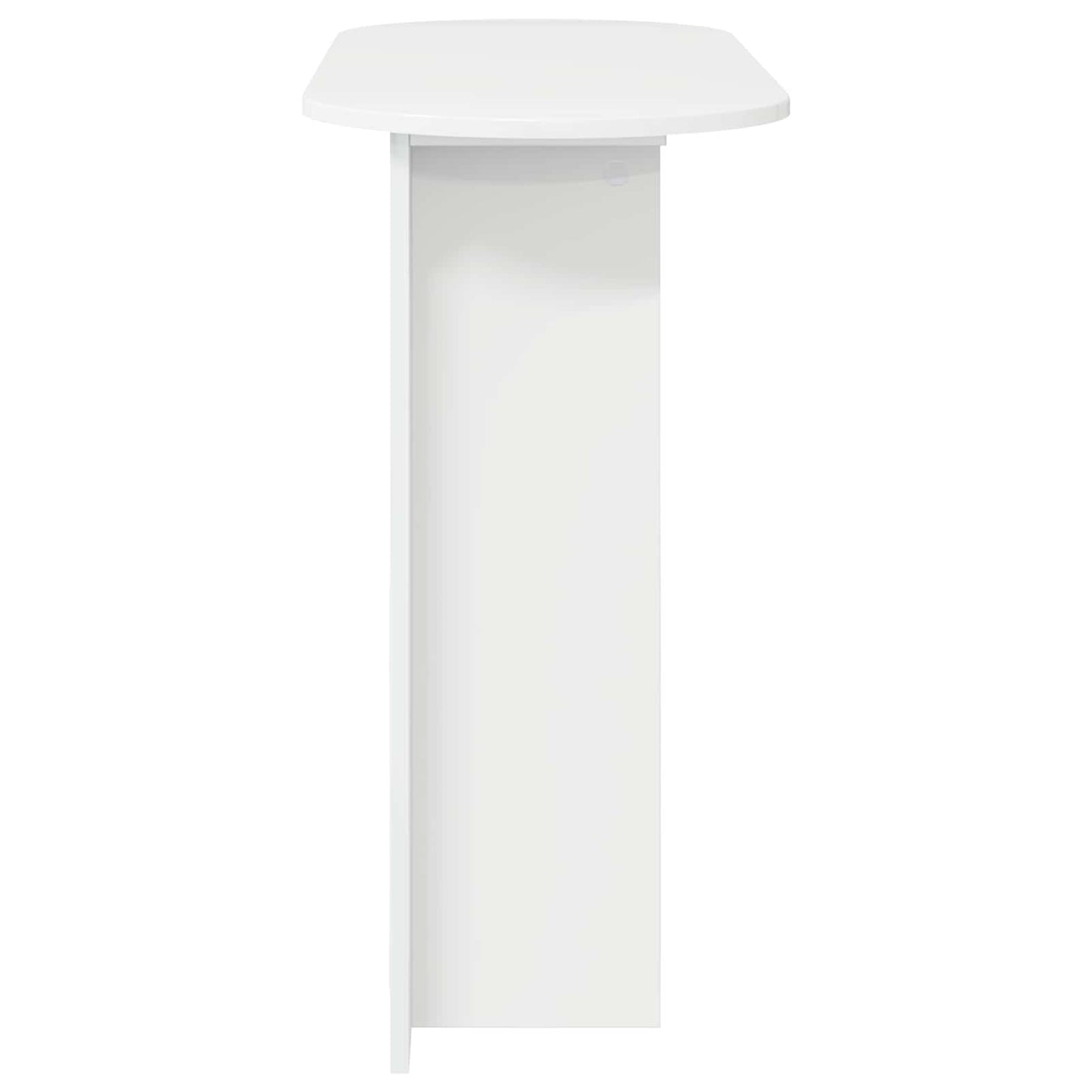 Wandtafel Hoogglans Wit 100 x 39,5 x 75 cm Bewerkt hout