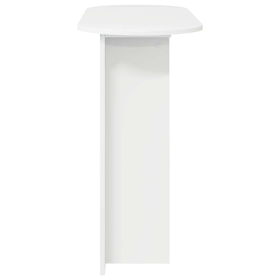Wandtafel Hoogglans Wit 100 x 39,5 x 75 cm Bewerkt hout