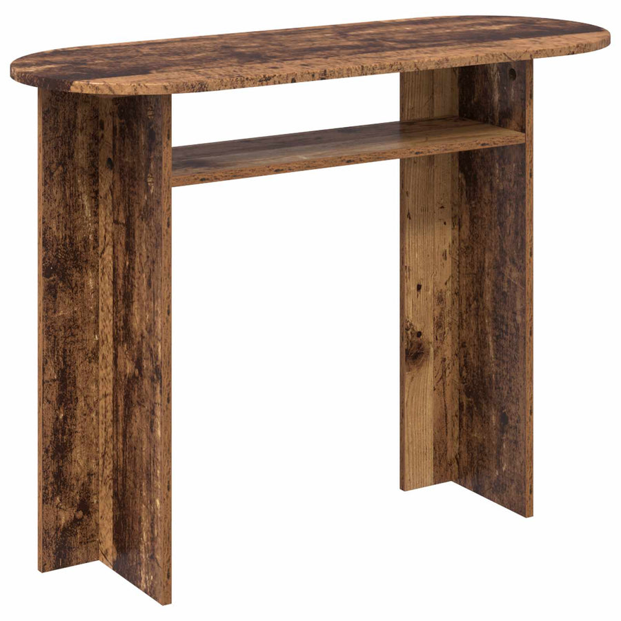 Wandtafel met opslag Oud hout 100 x 39,5 x 75 cm Bewerkt hout