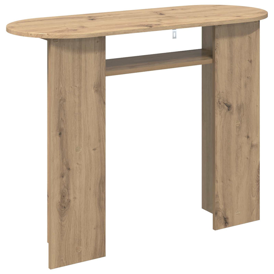 Wandtafel Artisanaal eiken 100 x 39,5 x 75 cm Bewerkt hout