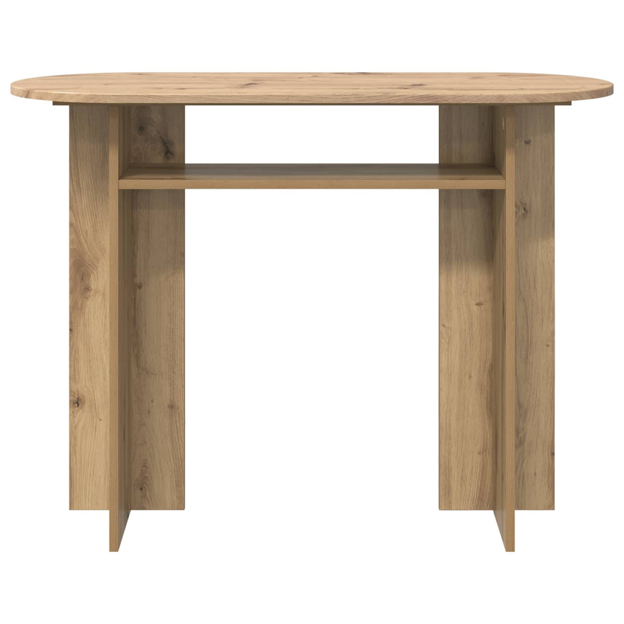 Wandtafel Artisanaal eiken 100 x 39,5 x 75 cm Bewerkt hout