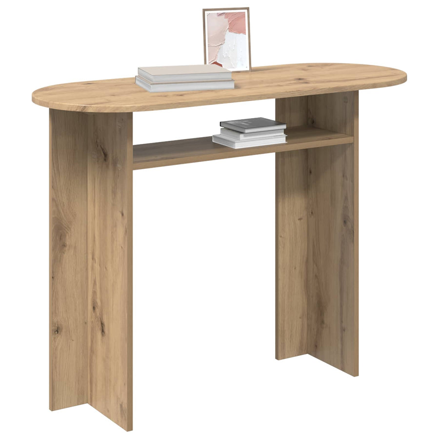 Wandtafel Artisanaal eiken 100 x 39,5 x 75 cm Bewerkt hout