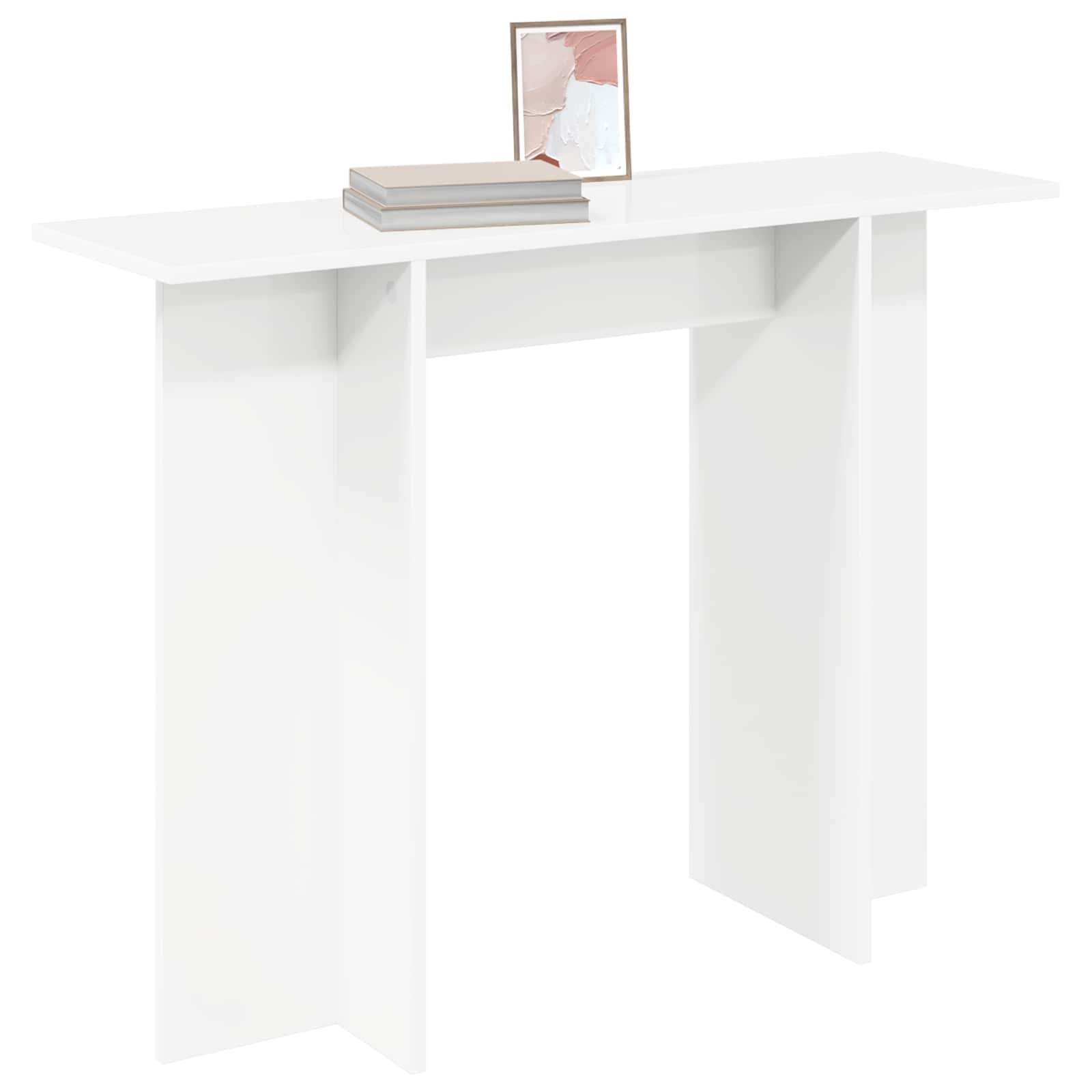 Wandtafel Wit 100 x 30 x 75 cm Bewerkt hout