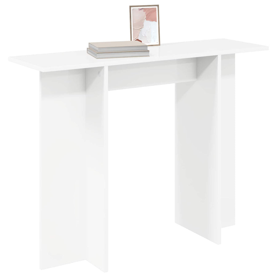 Wandtafel Wit 100 x 30 x 75 cm Bewerkt hout