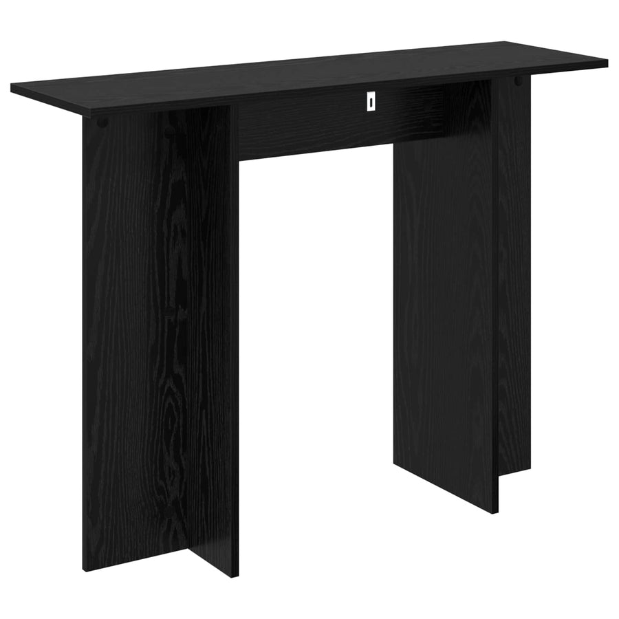 Wandtafel Zwart eiken 100 x 30 x 75 cm Bewerkt hout