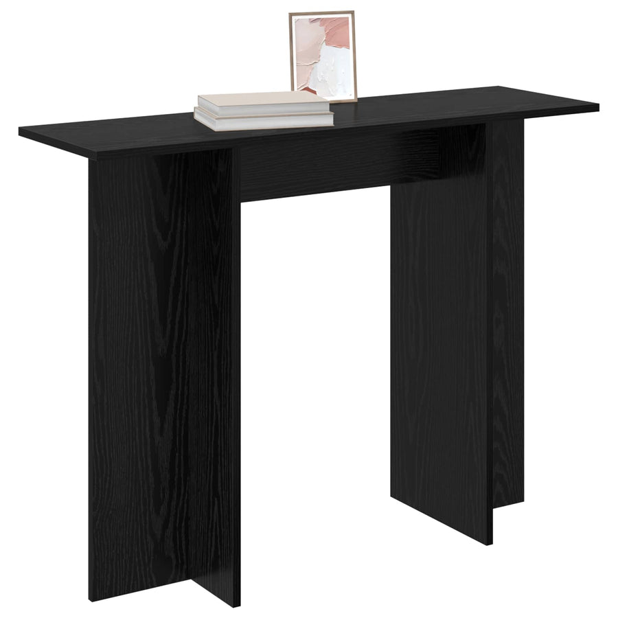 Wandtafel Zwart eiken 100 x 30 x 75 cm Bewerkt hout