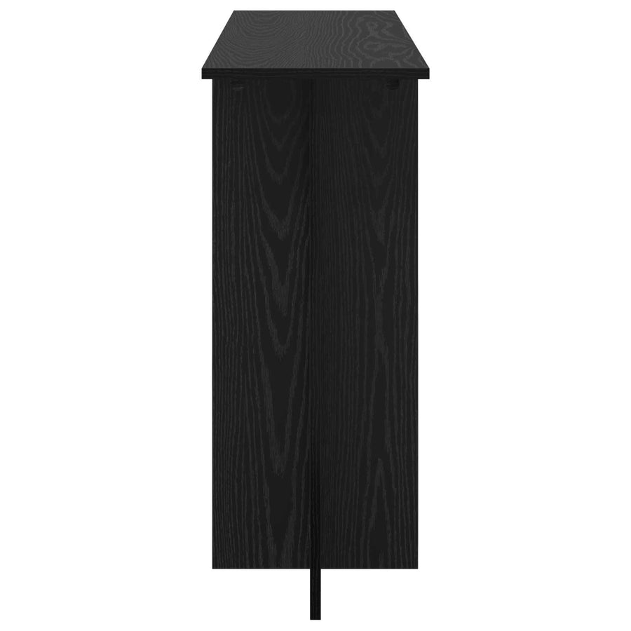 Wandtafel Zwart eiken 100 x 30 x 75 cm Bewerkt hout