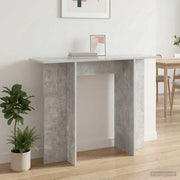 Wandtafel 100x30x75 cm betongrijs bewerkt hout