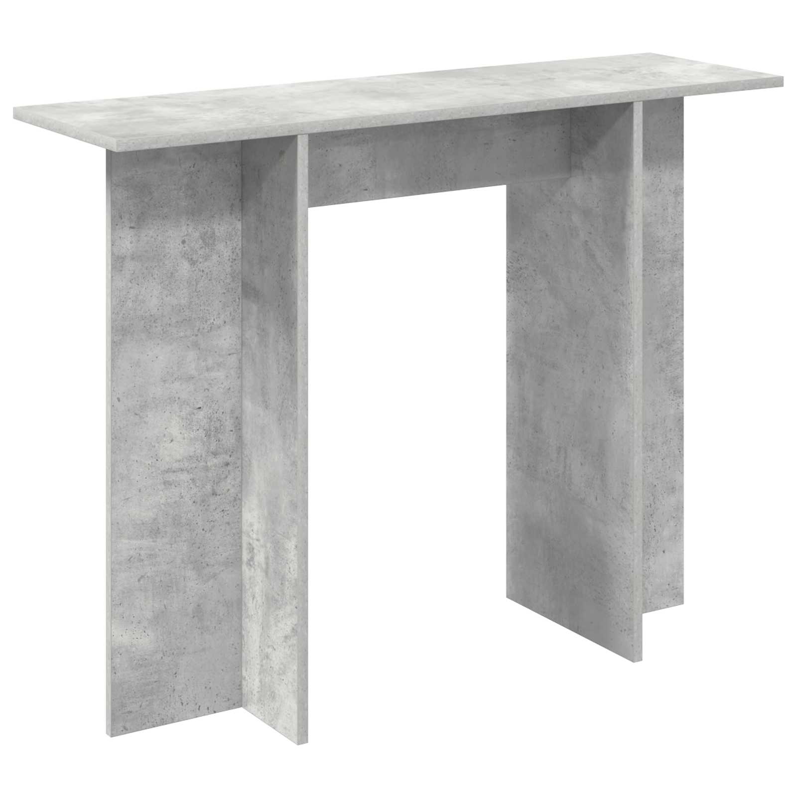 Wandtafel Betongrijs 100 x 30 x 75 cm Bewerkt hout