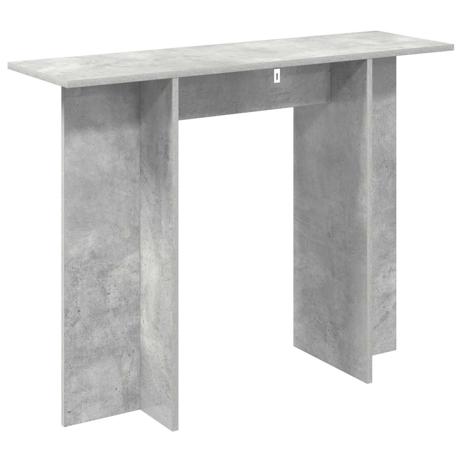 Wandtafel Betongrijs 100 x 30 x 75 cm Bewerkt hout
