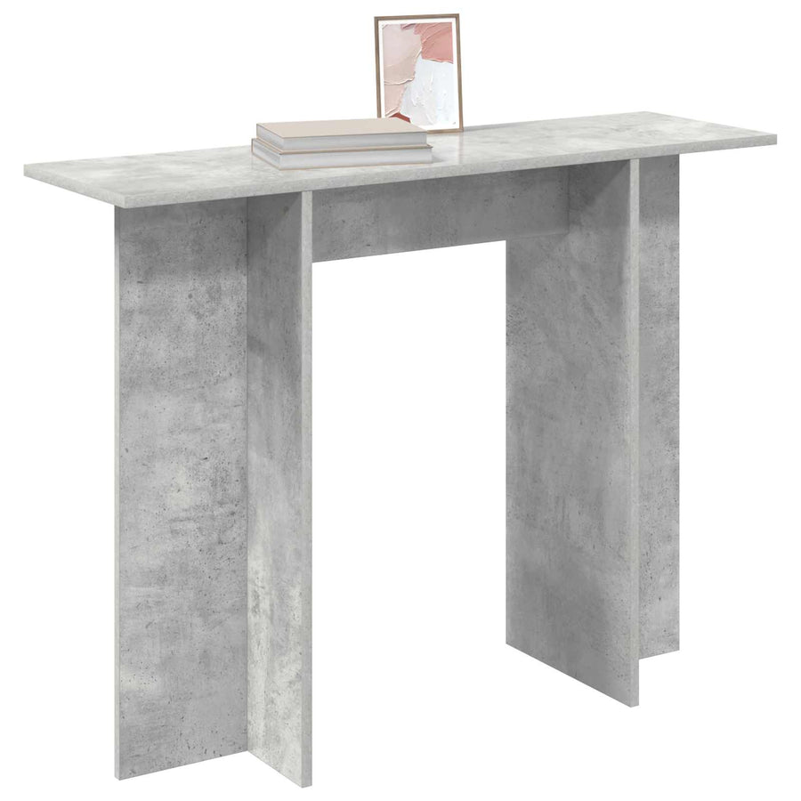 Wandtafel Betongrijs 100 x 30 x 75 cm Bewerkt hout