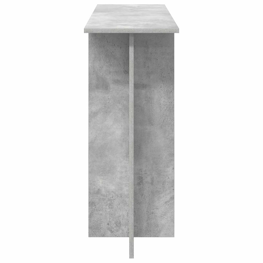 Wandtafel Betongrijs 100 x 30 x 75 cm Bewerkt hout