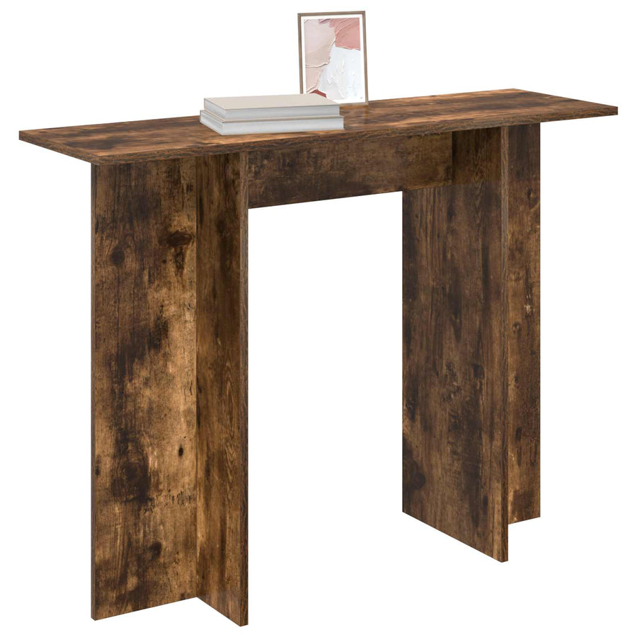 Consoletafel Gerookt Eiken 100 x 30 x 75 cm Bewerkt hout
