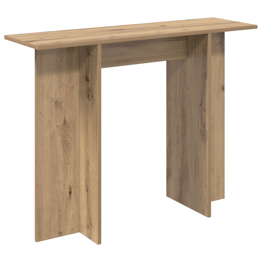 Wandtafel Artisanaal eiken 100 x 30 x 75 cm Bewerkt hout