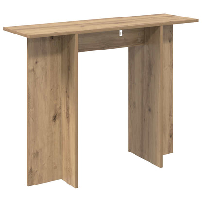 Wandtafel Artisanaal eiken 100 x 30 x 75 cm Bewerkt hout