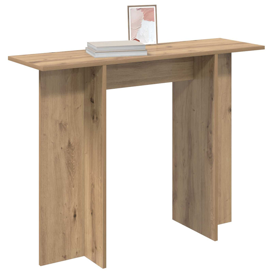 Wandtafel Artisanaal eiken 100 x 30 x 75 cm Bewerkt hout