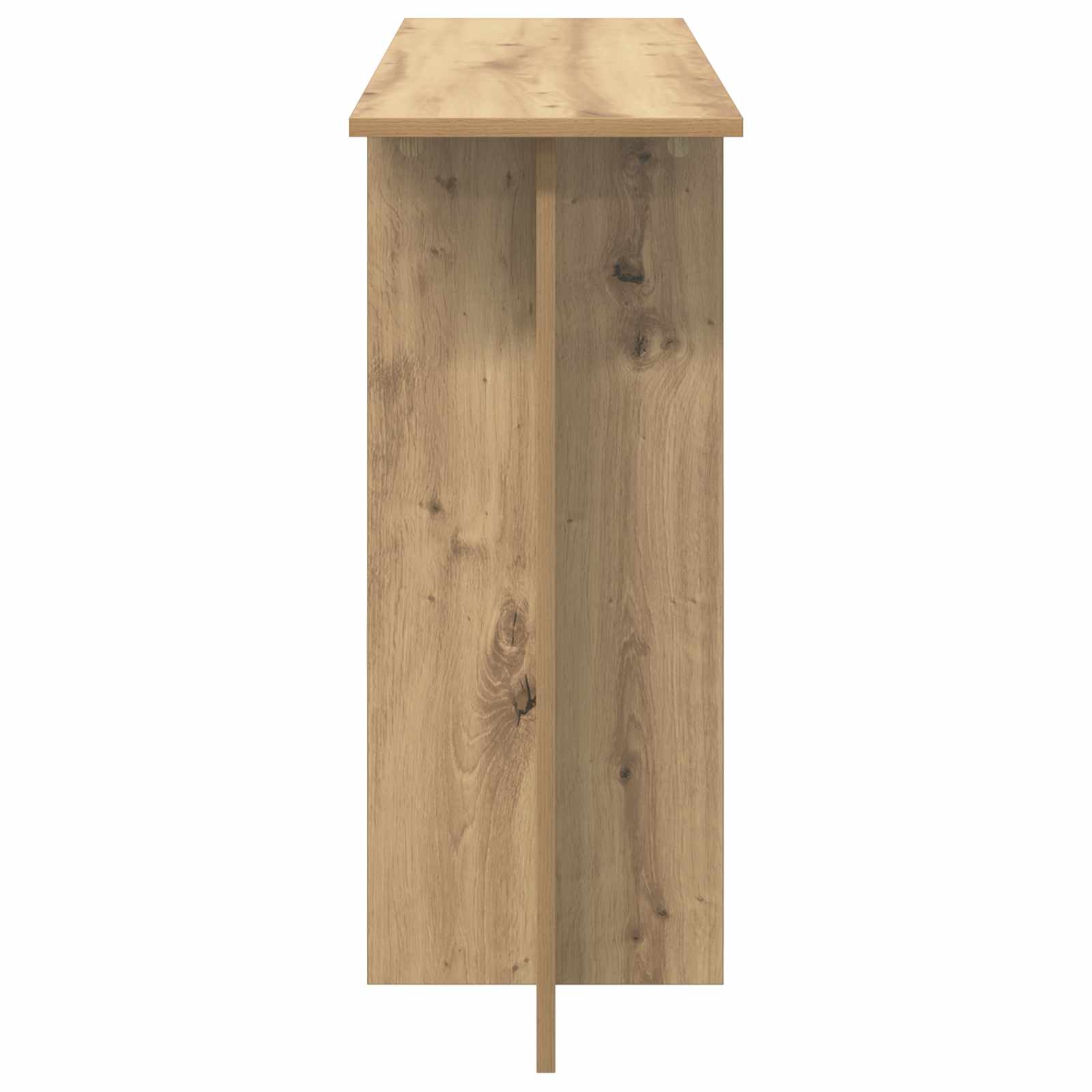 Wandtafel Artisanaal eiken 100 x 30 x 75 cm Bewerkt hout