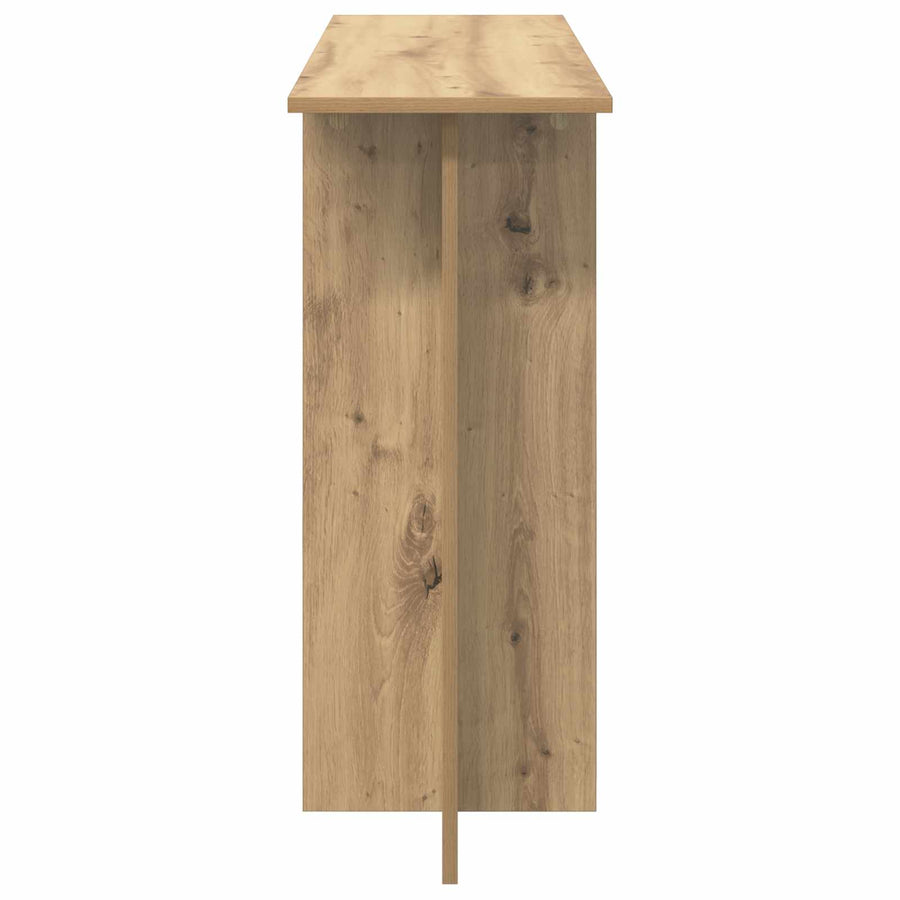 Wandtafel Artisanaal eiken 100 x 30 x 75 cm Bewerkt hout