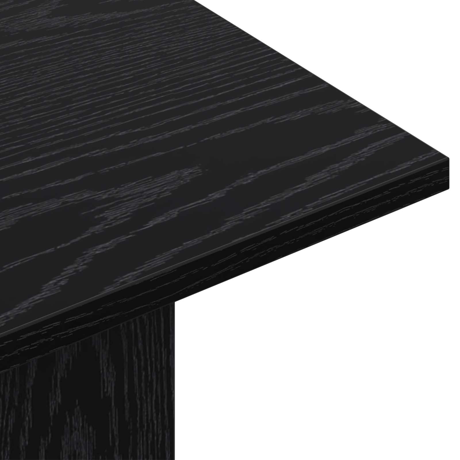 Wandtafel Zwart eiken 100 x 30 x 75 cm Bewerkt hout